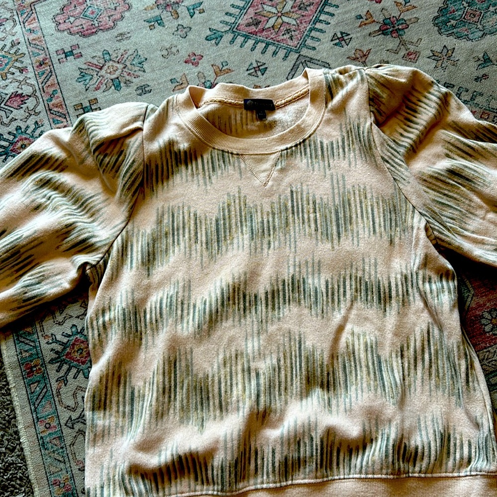 Pink L Democracy top. Cute ruffled shoulders  like new